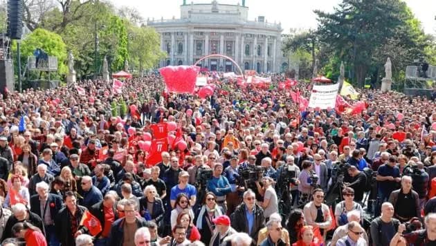 Праздничная первомайская демонстрация  в Вене омрачилась скандалами и провокациями