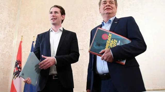 Лидер ÖVP Себастиан Курц и босс Зеленых Вернер Коглер договорились о начале формирования правительственной коалиции