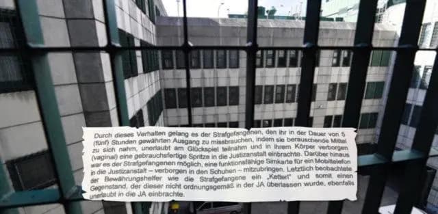 Заключенная превратила  поездку к врачу в вечеринку с кокаином, азартными играми и алкоголем