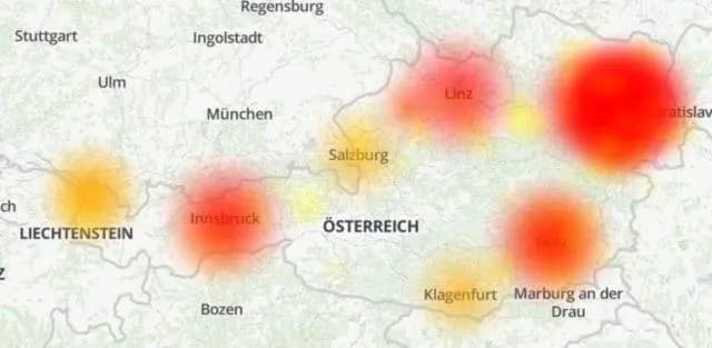 Таинственный сбой в работе интернета в понедельник вызвал ярость в "домашних офисах" в  Австрии и по всей Европе