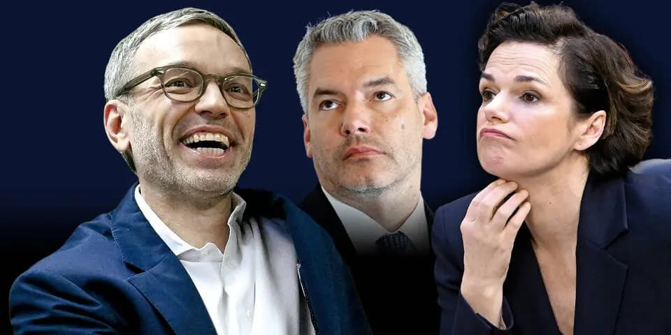 FPÖ остается на вершине, SPÖ и ÖVP падают