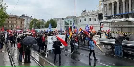 Завтра первомайские демонстрации принесут хаос на улицах Вены до самого вечера