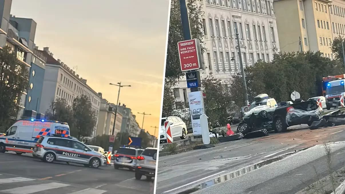 Страшная авария на Гюртеле: пассажир погиб, водитель скрылся