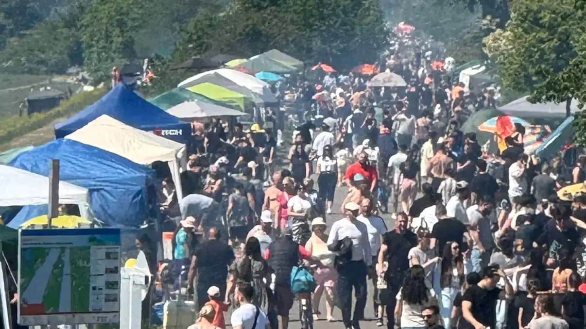 Первомай в Вене: тысячи собрались на Дунайском острове на первое барбекю