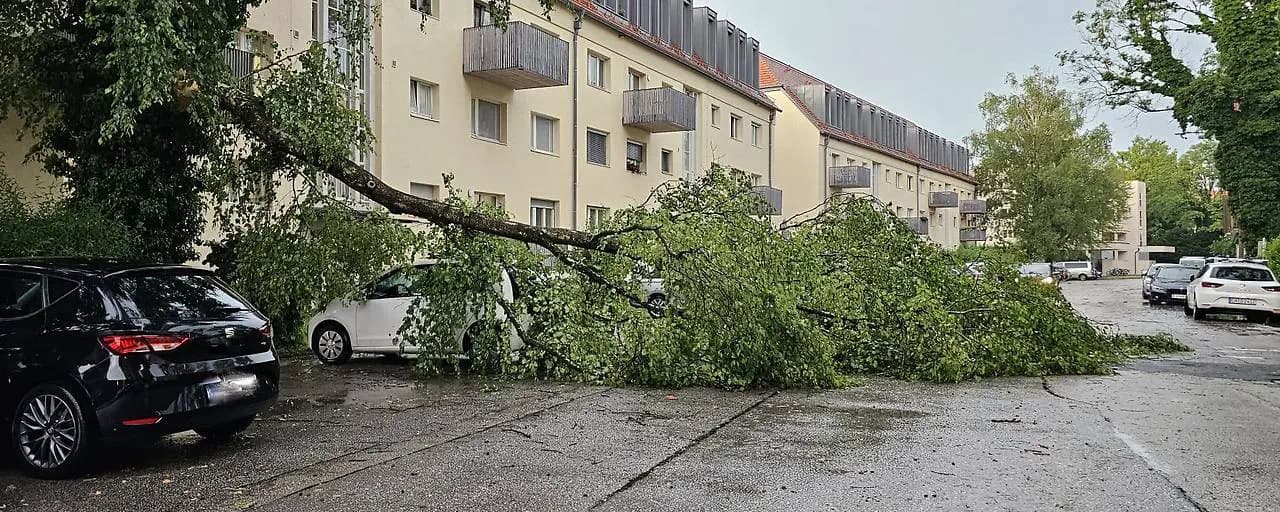 Ущерб в землях Австрии после сильных гроз в понедельник