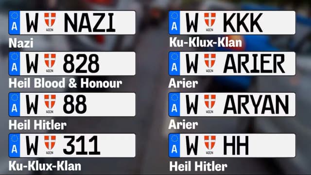 Коды на номерах: в Австрии составили список запрещённых автомобильных номеров