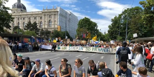 Fridays For Future: закрытие движения автомобилей и общественного транспорта в центре Вены