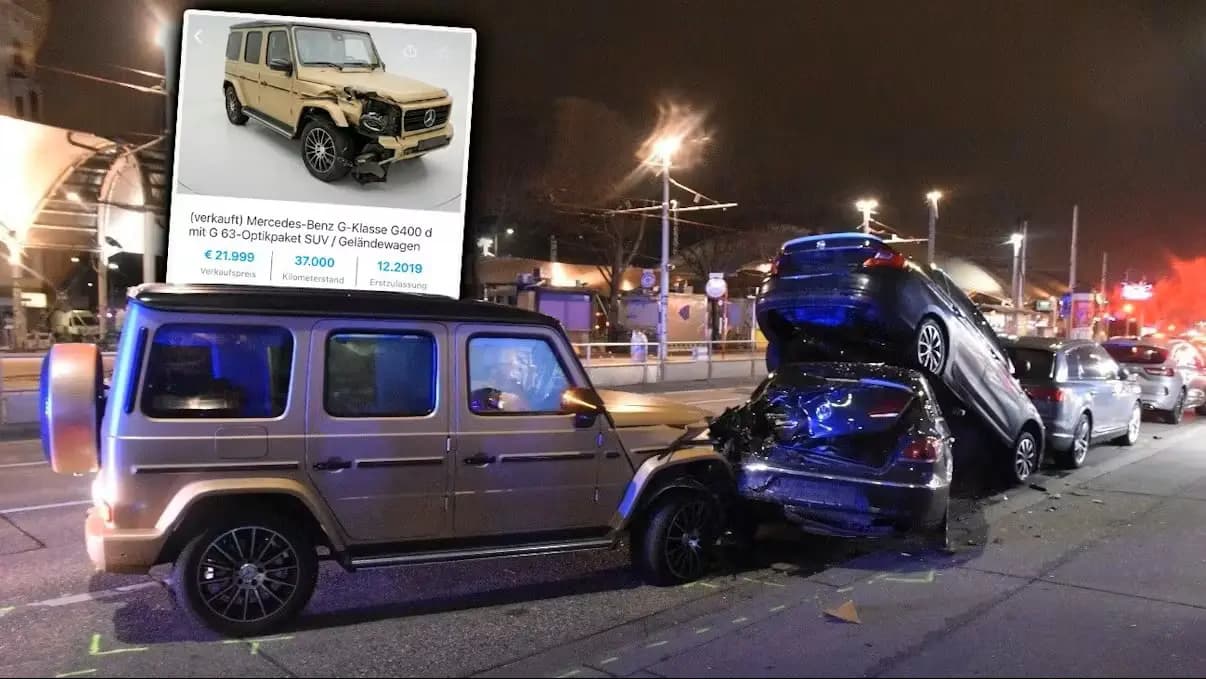Всё по-взрослому: пока водитель в больнице, его золотой G-Class уже выставили на продажу