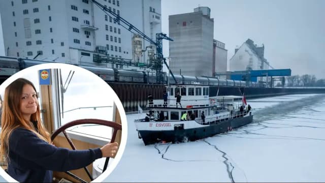 «Зимородок» против льда: легендарный венский ледокол вышел на работу впервые за девять ле