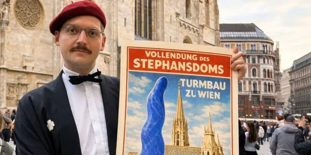 "Народный референдум": активист хочет водрузить на собор Святого Штефана 50-метровый секс-символ