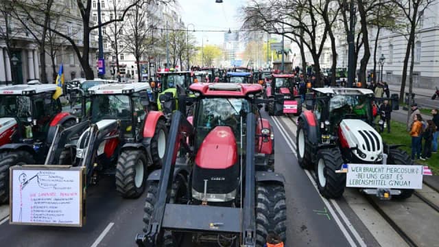 Сотни тракторов на Рингштрассе: австрийские фермеры вышли на акцию протеста