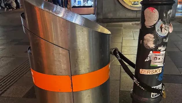 Даже урны на цепи: почему в центре Вены мусорные баки приходится приковывать