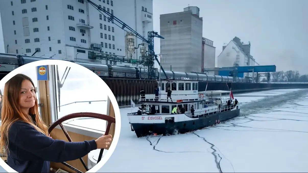 «Зимородок» против льда: легендарный венский ледокол вышел на работу впервые за девять лет