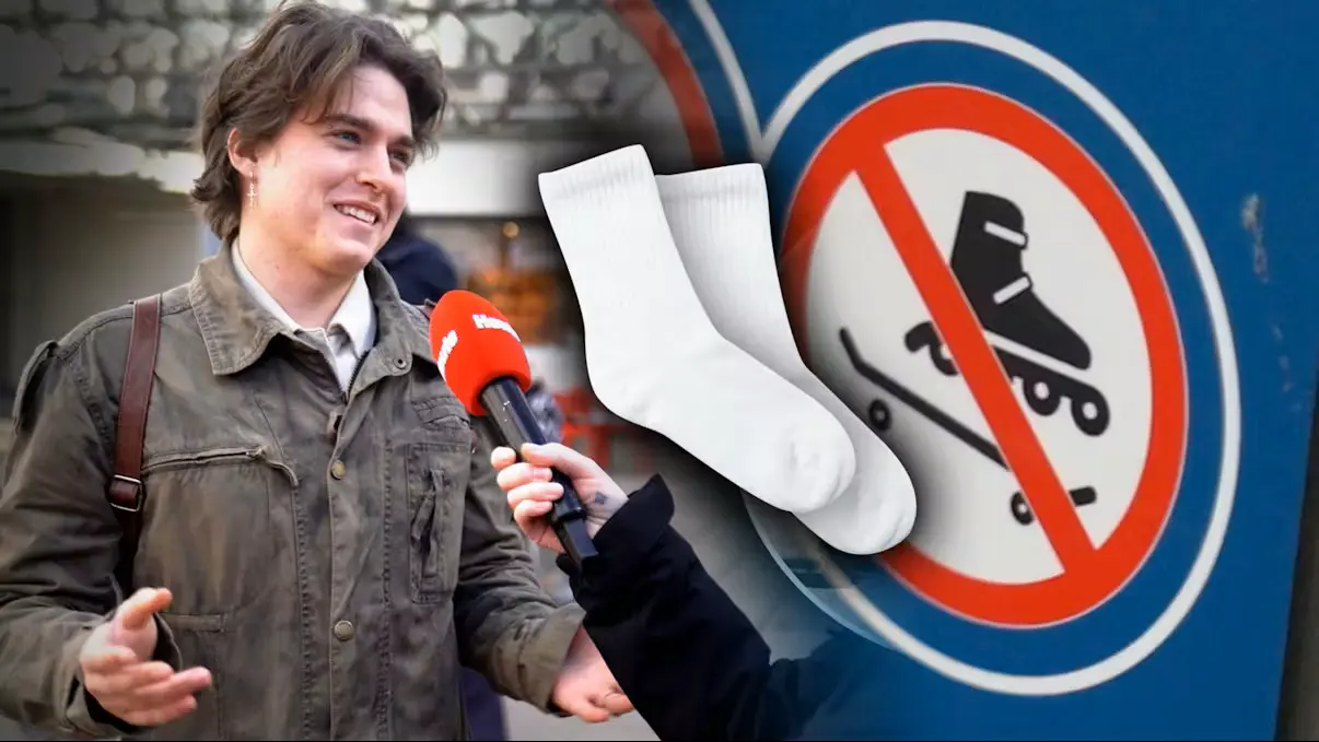 "Покинуть вагон или разуться":  любителя роликов в венской подземке разули до носков