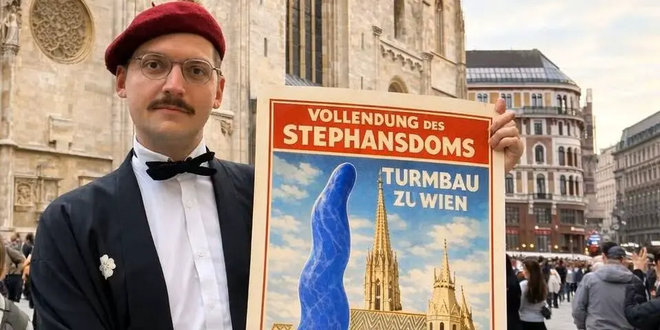"Народный референдум": активист хочет водрузить на собор Святого Штефана 50-метровый секс-символ