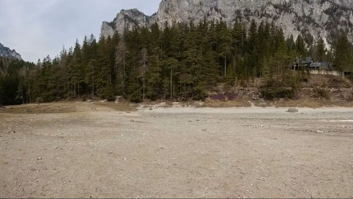 Знаменитое австрийское Зелёное озеро (Grüner See) снова полностью исчезло