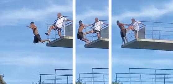 Спасатель в бассейне Штайра столкнул молодого человека с 10-метровой вышки